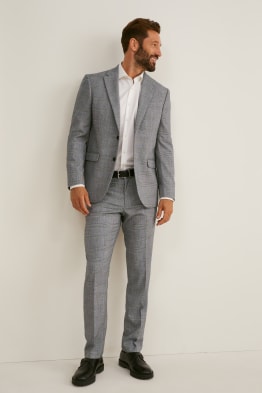 Spodnie modułowe - regular fit - LYCRA® - w kratę