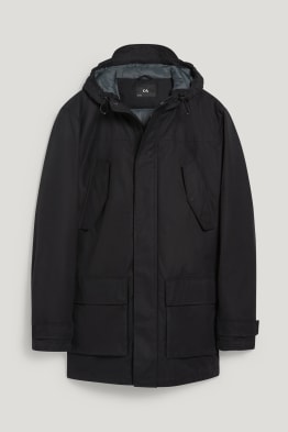 Parka with hood