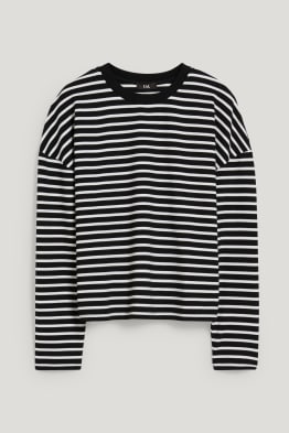 Langarmshirt - gestreift