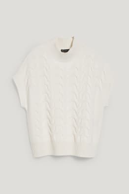Pull en cachemire - motif tressé