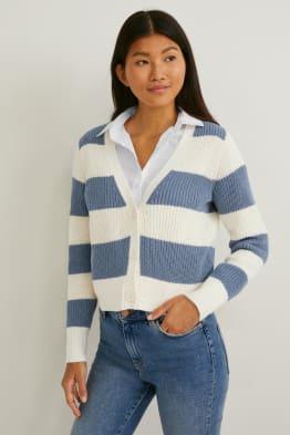 Gebreid vest - gestreept