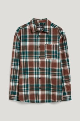 CLOCKHOUSE - flannel shirt - relaxed fit - kent collar - check