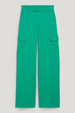 CLOCKHOUSE - Sweat-Cargohose - Mid Waist - Palazzo