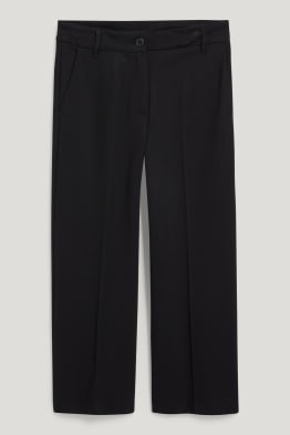 Pantalon en toile - high waist - wide leg