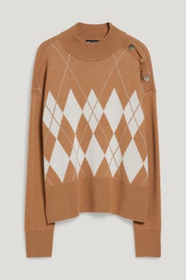 Sweter - w kratę
