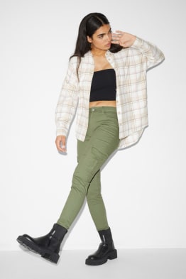 CLOCKHOUSE- pantalon cargo - high waist - skinny fit