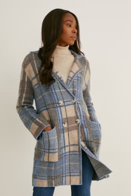Strickjacke - kariert