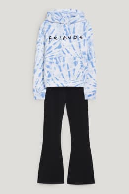 Friends - set - felpa con cappuccio e leggings - 2 pezzi
