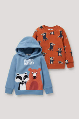Pack de 2 - sudadera con capucha y sudadera sin capucha