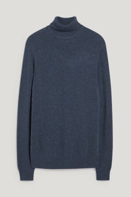 Polo neck jumper made of new wool