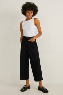 Pantalon - high waist - wide leg