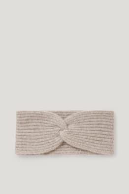 Cinta para el pelo de cachemir con detalle de nudo