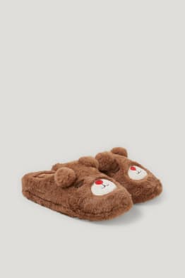 CLOCKHOUSE - faux fur slippers