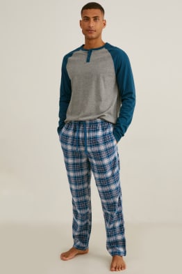 Pijama cu pantaloni din flanel