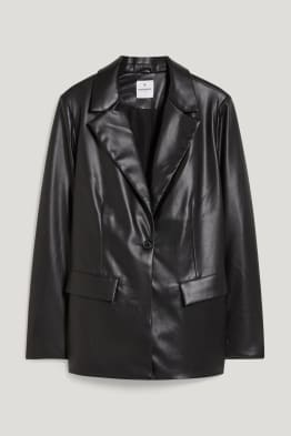 CLOCKHOUSE - Blazer - Relaxed Fit - Lederimitat