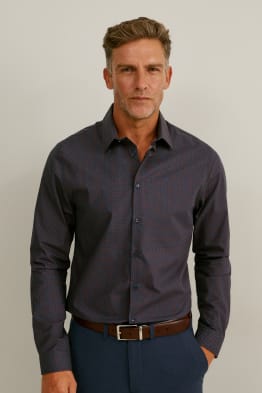 Camisa de oficina - slim fit - kent - de planchado fácil - reciclada