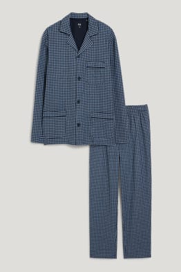 French unworn men's 100% navy blue cotton pyjamas size Small Kleding Herenkleding Pyjamas & Badjassen Sets HW 16625 