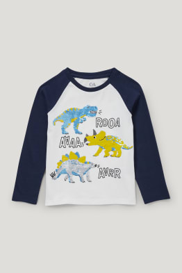 Dinosaurios - camiseta de manga larga - con brillos