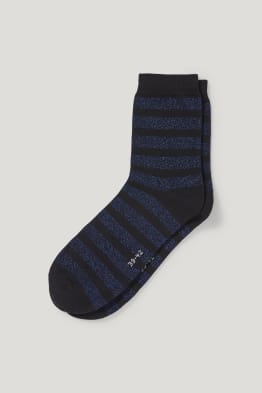 Socks - striped - shiny