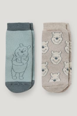 Confezione da 2 - Winnie the Pooh - calzini neonati antiscivolo