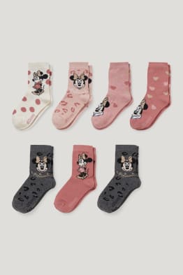 Lot de 7 paires - Minnie Mouse - chaussettes à motif