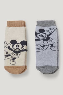 Confezione da 2 - Topolino- calzini antiscivolo neonati