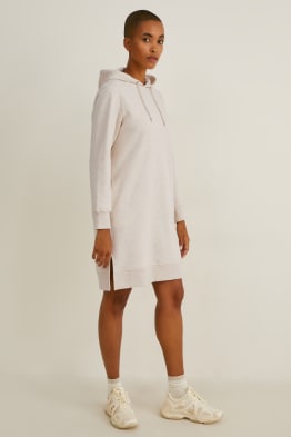 Rochie din molton cu glugă