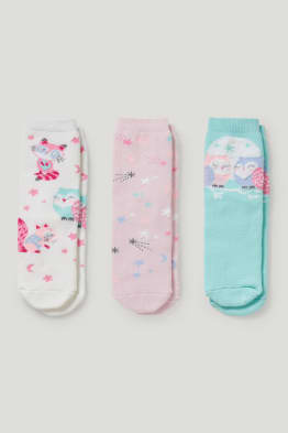Multipack of 3 - woodland animals - socks with motif
