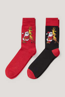 CLOCKHOUSE - lot de 2 paires - chaussettes de Noël à motif