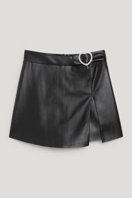 CLOCKHOUSE - Skort - Lederimitat