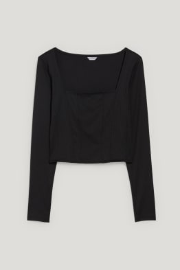 CLOCKHOUSE - maglia a maniche lunghe taglio corto