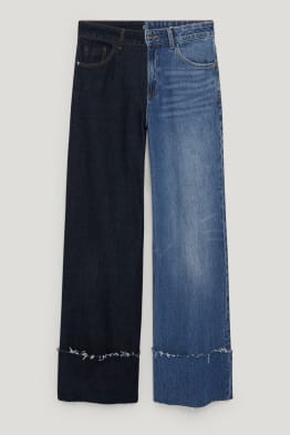 E.L.V. Denim - jeans a gamba ampia - vita alta - unisex - da materiali riciclati