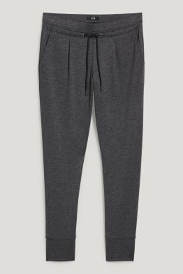 Plátěné kalhoty - high waist - tapered fit