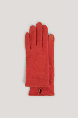 Touchscreen gloves - wool blend