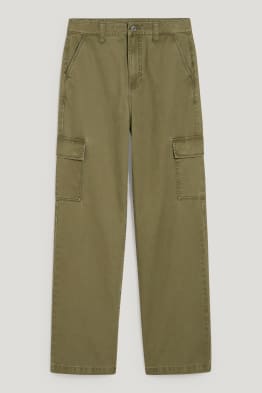 CLOCKHOUSE - pantalon cargo - high waist - wide leg