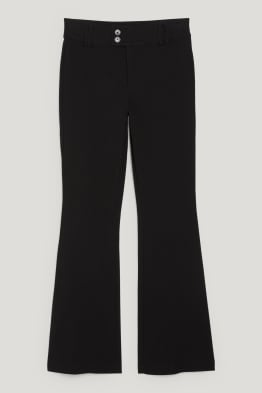 CLOCKHOUSE - žerzejové kalhoty - flared - LENZING™ ECOVERO™