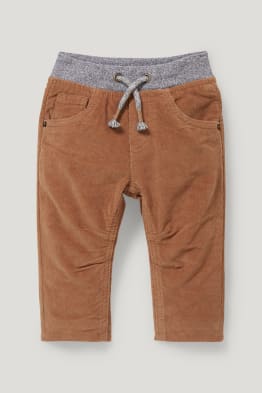 Pantalon en velours côtelé pour bébé - pantalon doublé