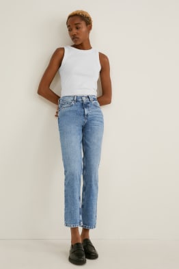 Straight jeans - wysoki stan - LYCRA® - materiał z recyklingu