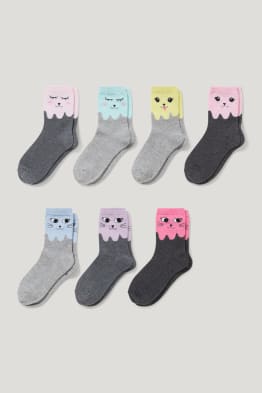 Lot de 7 paires - animaux - chaussettes à motif