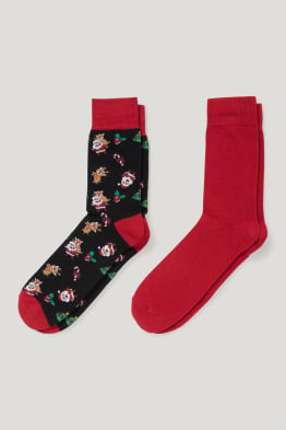 CLOCKHOUSE - lot de 2 paires - chaussettes de Noël à motif
