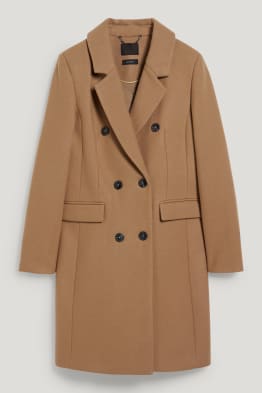 Manteau avec épaulettes - laine mélangée