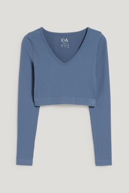 Crop Langarmshirt - Yoga - 4 Way Stretch