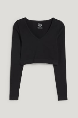 Samarreta crop de màniga llarga - ioga - 4 Way Stretch