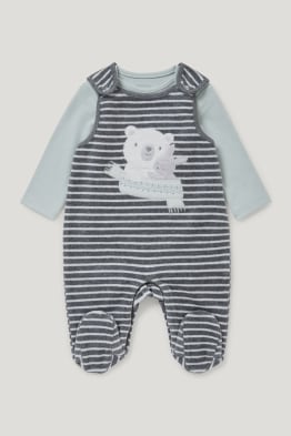 Ensemble avec grenouillère - coton bio - 2 pièces