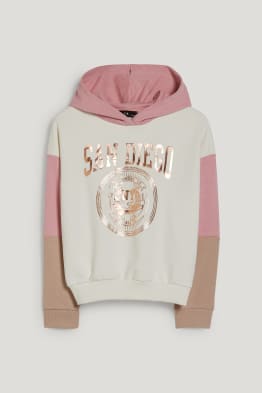 Sudadera con capucha - con brillos