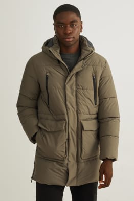 Parka with hood