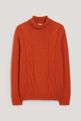 Rollkragenpullover - Woll-Mix