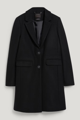 Manteau avec épaulettes - laine mélangée