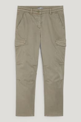 Pantalons cargo - mid waist - slim fit - LYCRA®