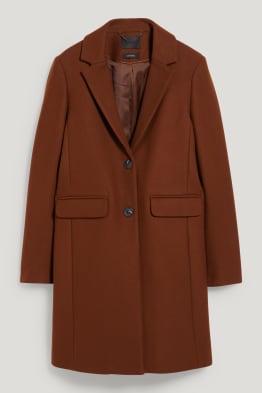 Manteau avec épaulettes - laine mélangée
